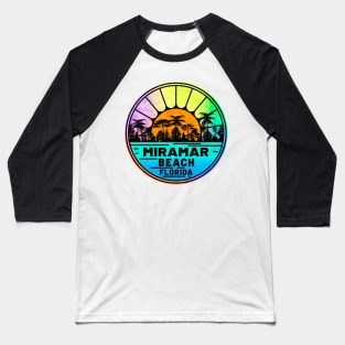 Miramar Beach Florida Palms Panhandle Emerald Coast Baseball T-Shirt